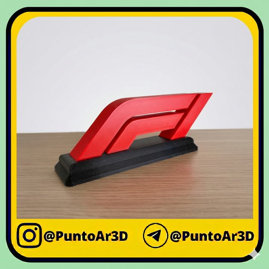 Logo F1 Impreso en 3D - Decoración de Escritorio