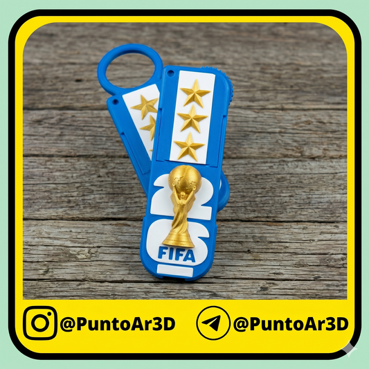 Llavero Tricampeón del Mundo 3D