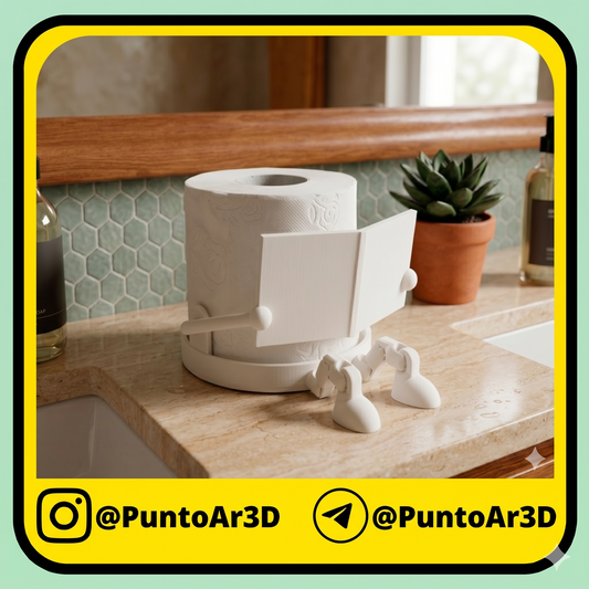 Portarrollos Robot Lector 3D